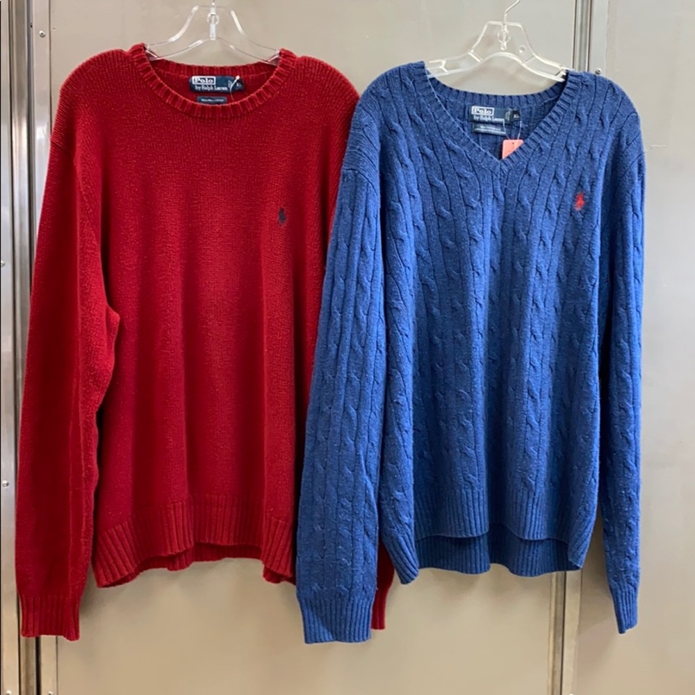 2 Ralph Lauren Polo Sweaters Size XL